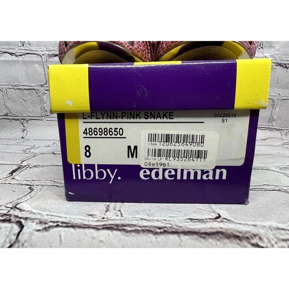 BRAND NEW in Box Libby Edelman L-Flynn Women Sz 8M Patent Pink Snake Shoes - Picture 4 of 9